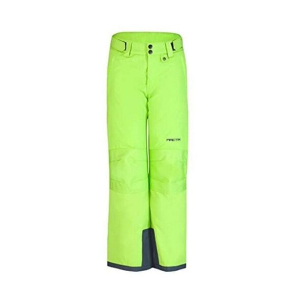 Arctix Kids Snow Sports Cargo Snow Pants with Articulated Knees, Lime Green, XS - Picture 1 of 5
